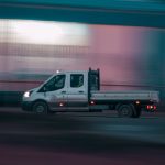 a white pick up truck
