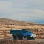 a truck in the countryside