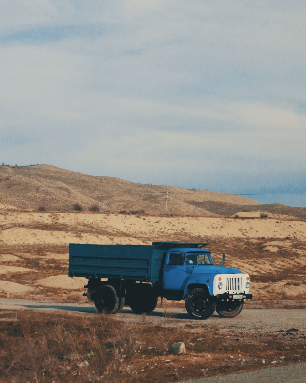 a truck in the countryside
