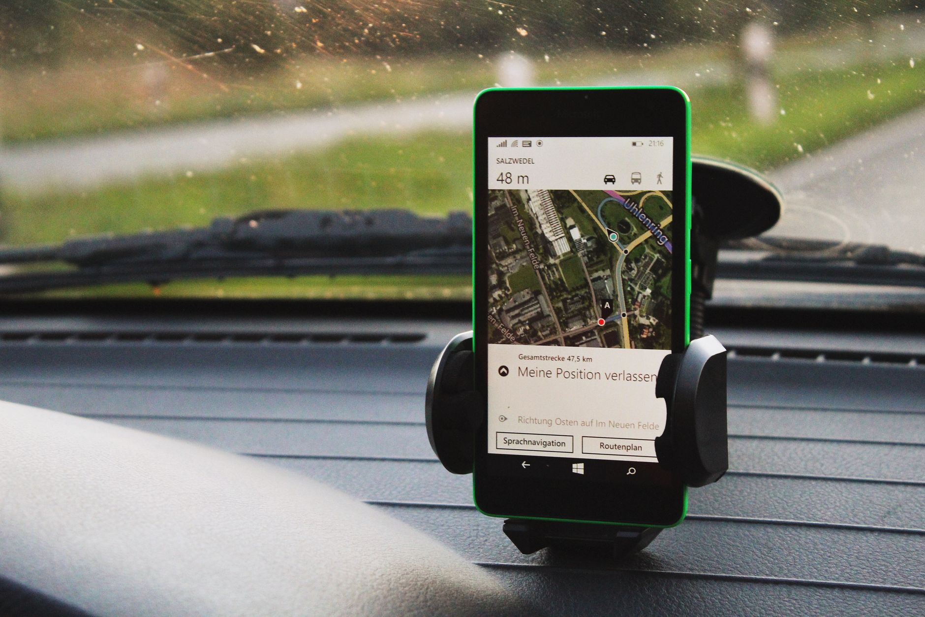 green nokia smartphone