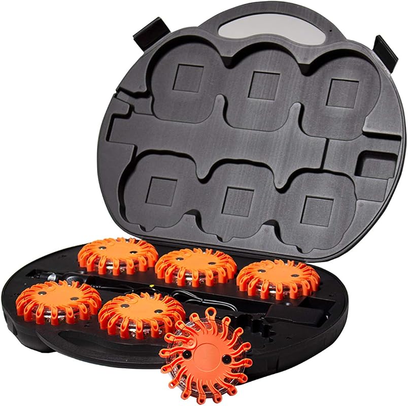 SpeedTech Lights 6-Pack Rechargeable Safety Disc Kit, 16-LED Emergency Warning Lights