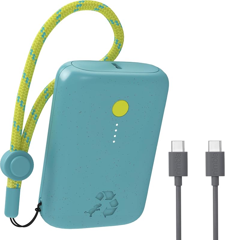 Nimble Champ 10000mAh Power Bank with 20W Fast Charging and Dual USB-C