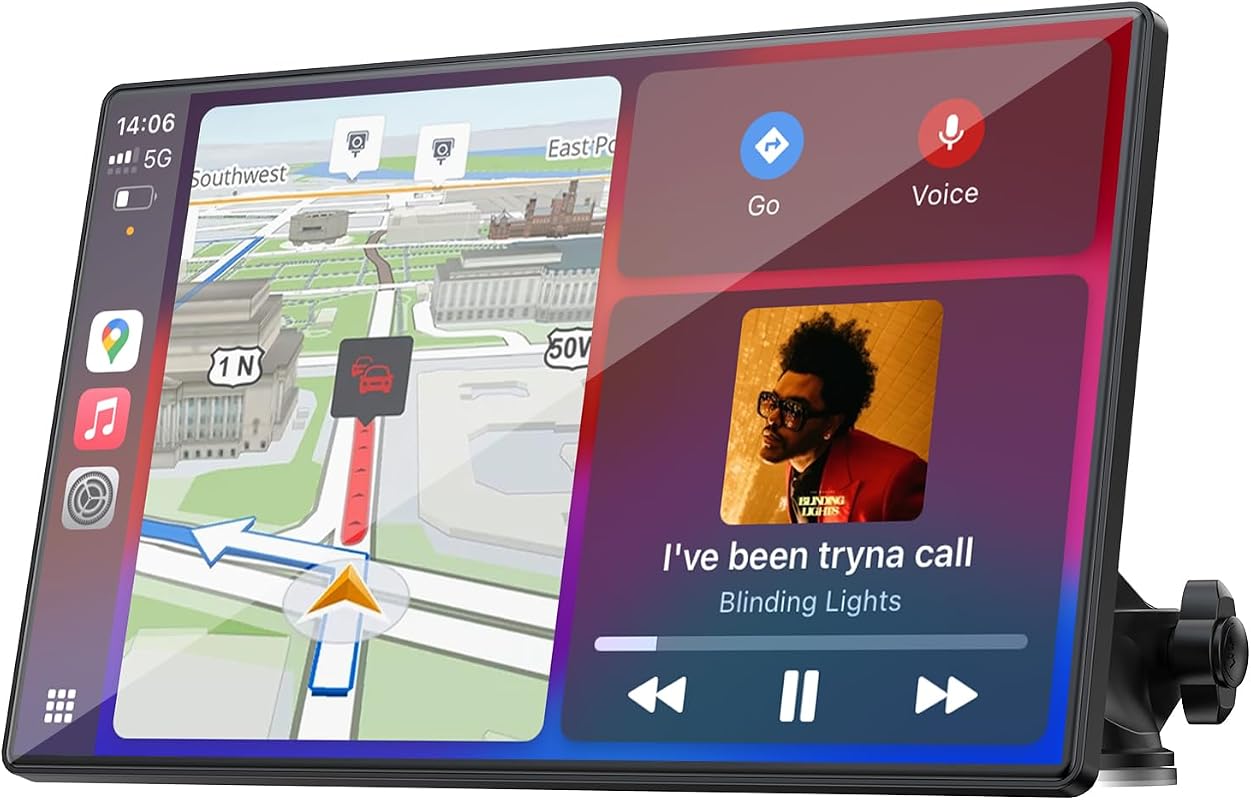 Topexplore 9-Inch CarPlay Screen wireless CarPlay screen