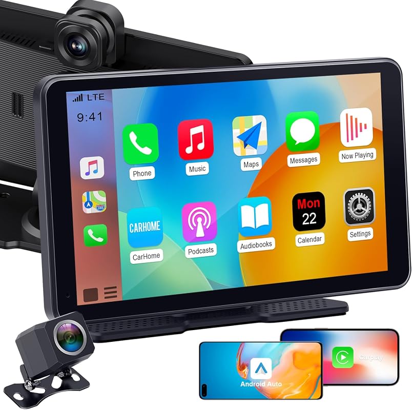Generic 7-Inch CarPlay Screen portable wireless CarPlay screen with dash cam