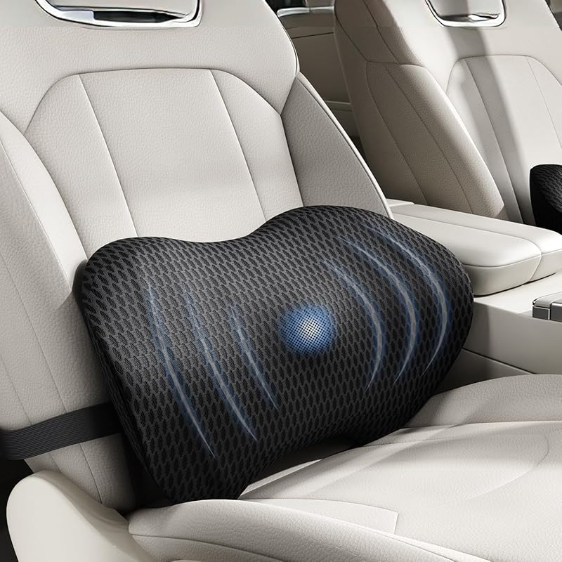Ergonomic Memory Foam Lumbar Support Pillow for Car and Office Chair