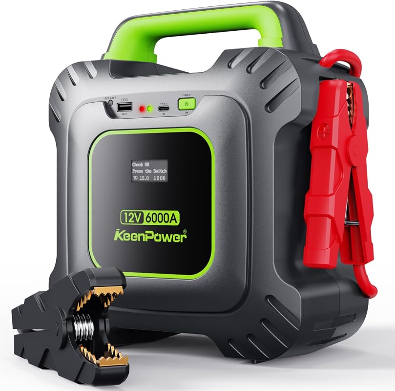 KeenPower 6000A Super Capacitor Jump Starter for All 12V Cars